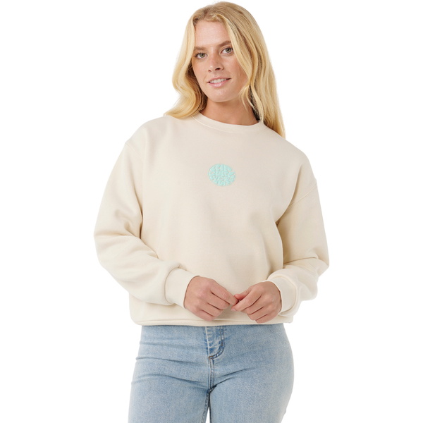 2025 Rip Curl Frauen Icons Of Surf Entspannt Crew 09SWFL - Shell